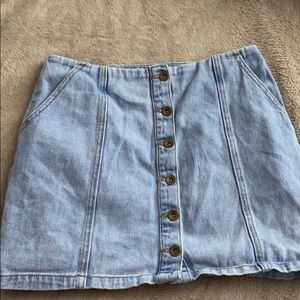 Mini button down skirt